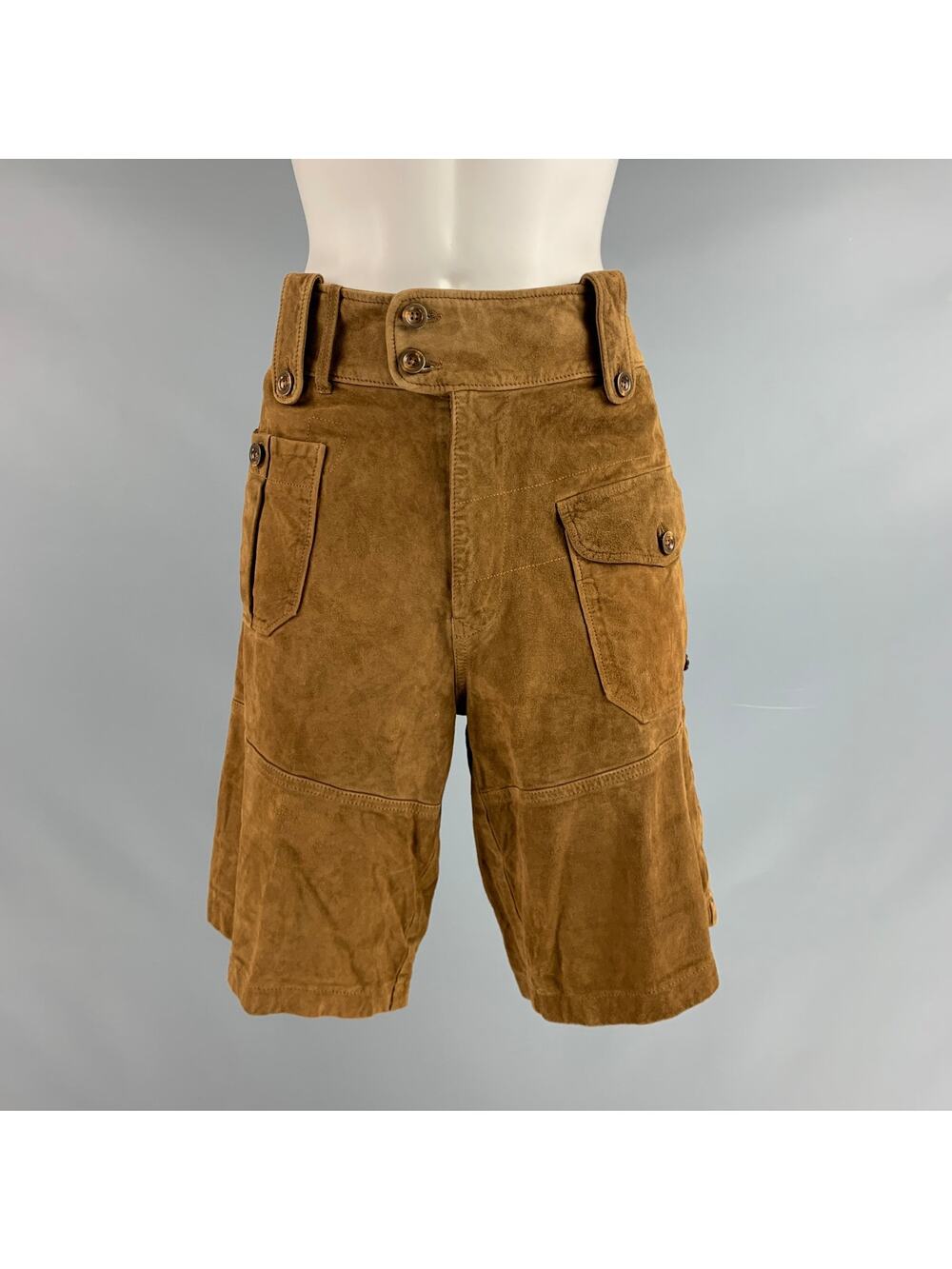 POLO by RALPH LAUREN Size 6 Brown Suede Cargo Shorts